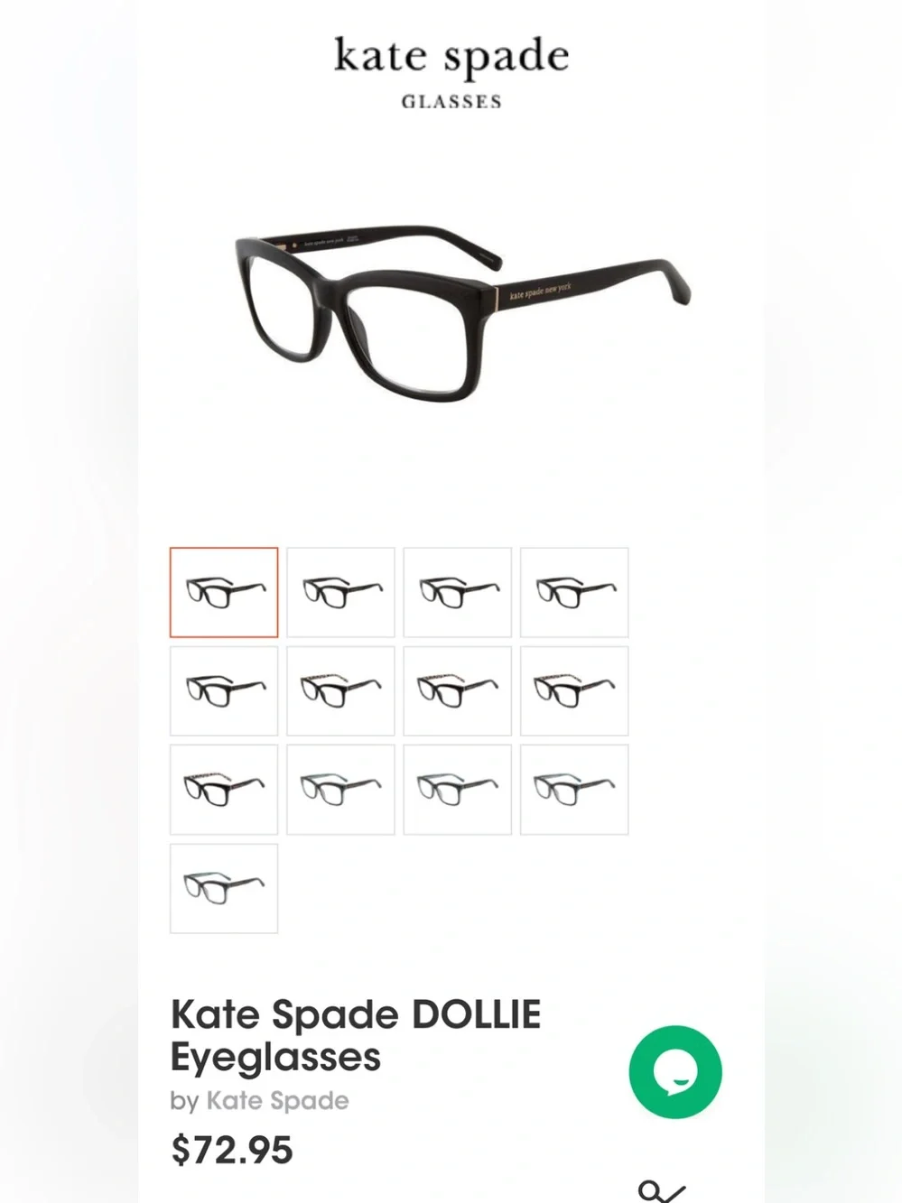 New kate spade Dollie 2.50 reading glasses with case and cloth
